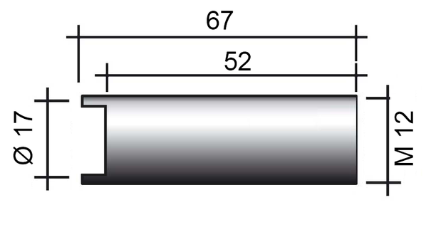 Hubice MIG M12 bodovací /145.D009/ 52mm/17mm/válcová