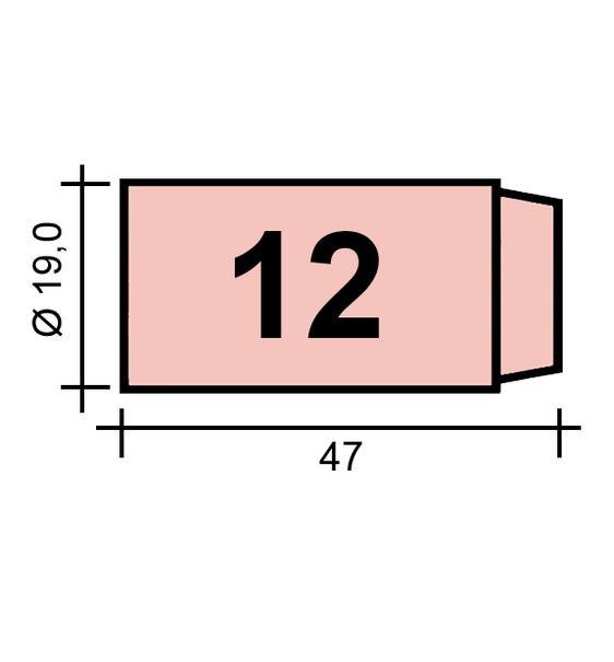 Hubice TIG Gr. 12 19,0 /TC0008/10N44/527.2612.0/701.0114 -ZVAR/ TIG17/18/26