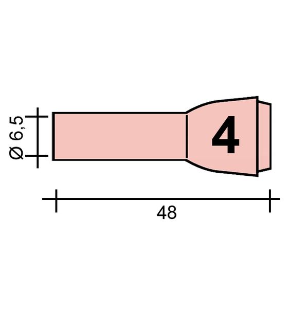 Hubice TIG Gr. 4 6,5 /TC0096/796F71/701.0289-ZVAR/ TIG9/20