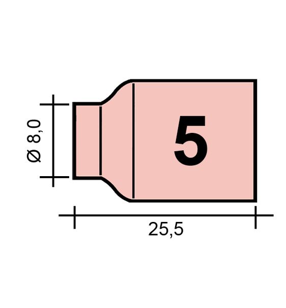 Hubice TIG Gr. 5 8,0 /TC0042/53N59/527.0105.0/701.0318-ZVAR/ TIG9/20