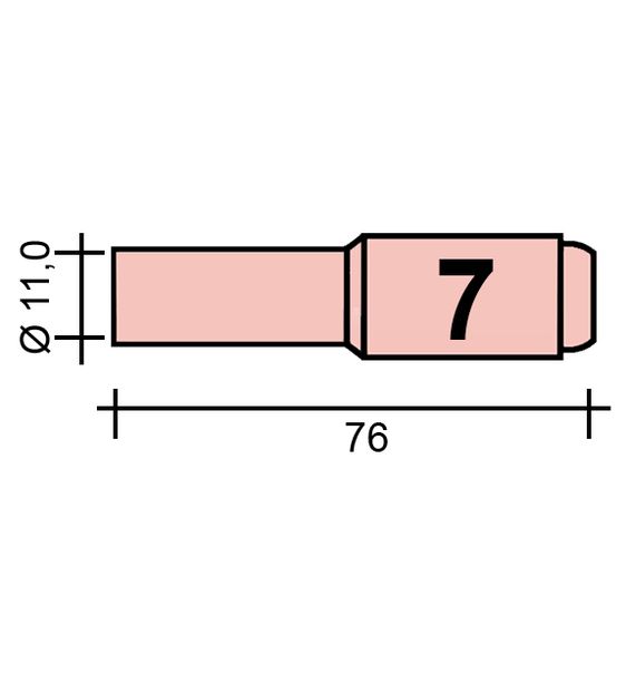 Hubice TIG Gr. 7 11 /TC0093/10N47L/527.2607.1/701.0117-ZVAR/ TIG17/18/26