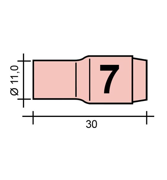 Hubice TIG Gr. 7 11,0 /TC0015/13N11/527.4507.0/701.0284-ZVAR/ TIG9/20