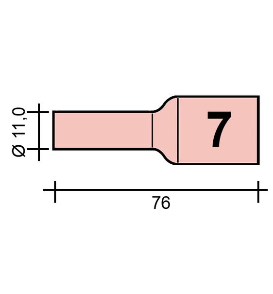 Hubice TIG Gr. 7 11,2 /TC0088/54N15L/527.2007.1/701.0429-ZVAR/ TIG17/18/26 76mm