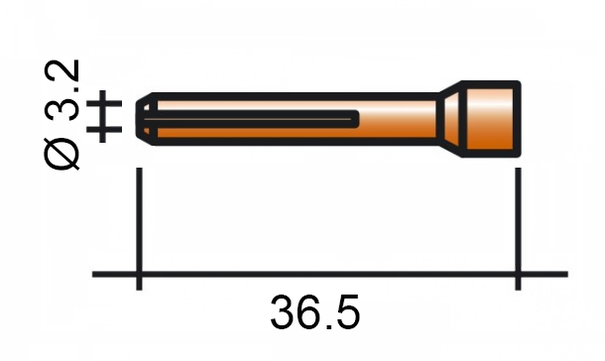 Kleština 3,2 36,5mm /525.4823.2/ LORCH a-LTG/i-LTW 4500