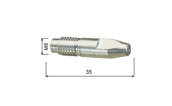 Špička 0,8 M8x35mm CuCrZr /147.1343/ poniklovaná